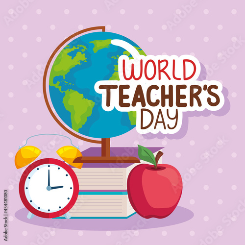 world teachers day icon collection
