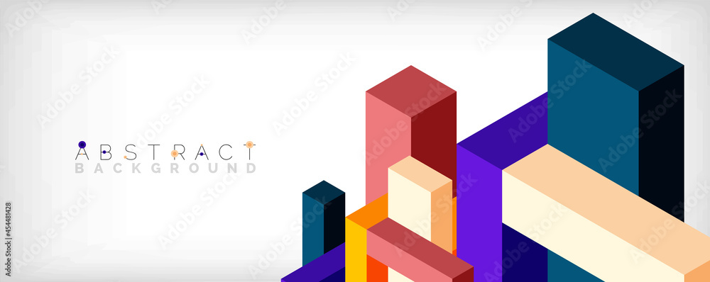 Abstract background. 3d cubes, cubic elements and blocks. Techno or business concept for wallpaper, banner, background, landing page Abstract background. 3d cubes, cubic elements and blocks. Techno or business concept for wallpaper, banner, background, landing page