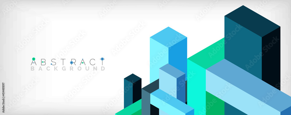 Abstract background. 3d cubes, cubic elements and blocks. Techno or business concept for wallpaper, banner, background, landing page Abstract background. 3d cubes, cubic elements and blocks. Techno or business concept for wallpaper, banner, background, landing page