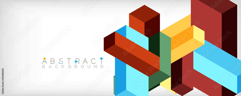 Abstract background. 3d cubes, cubic elements and blocks. Techno or business concept for wallpaper, banner, background, landing page Abstract background. 3d cubes, cubic elements and blocks. Techno or business concept for wallpaper, banner, background, landing page