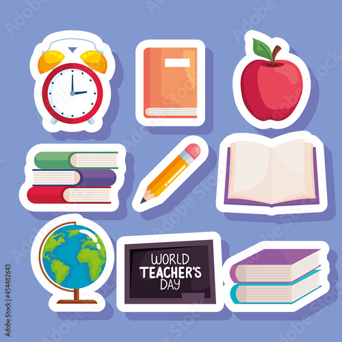 world teachers day stickers set