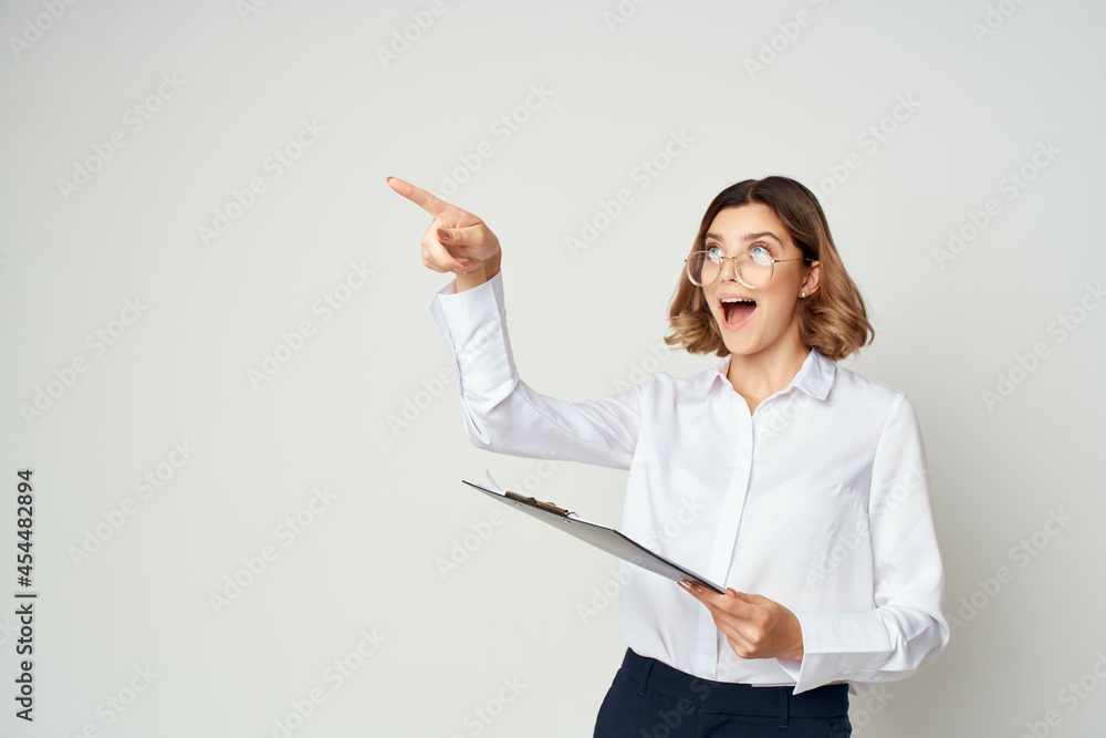 Business woman wearing glasses office manager finance work Business woman wearing glasses office manager finance work