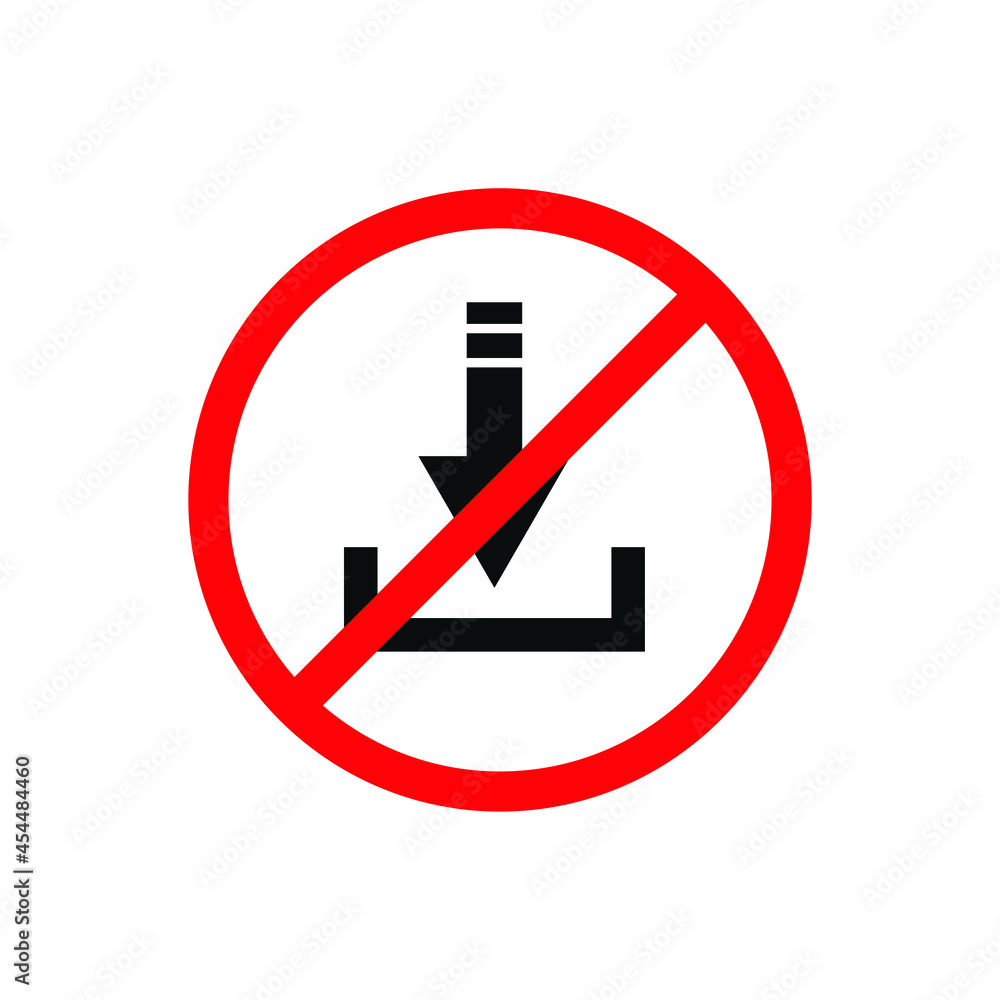 No download sign icon design vector illustration No download sign icon design vector illustration