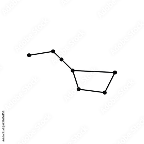 Big Dipper constellation. Ursa Major sign