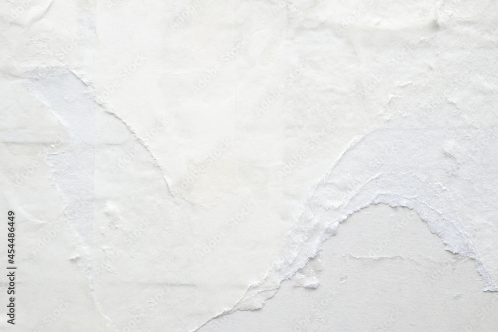 Obraz premium Blank white torn paper poster texture background