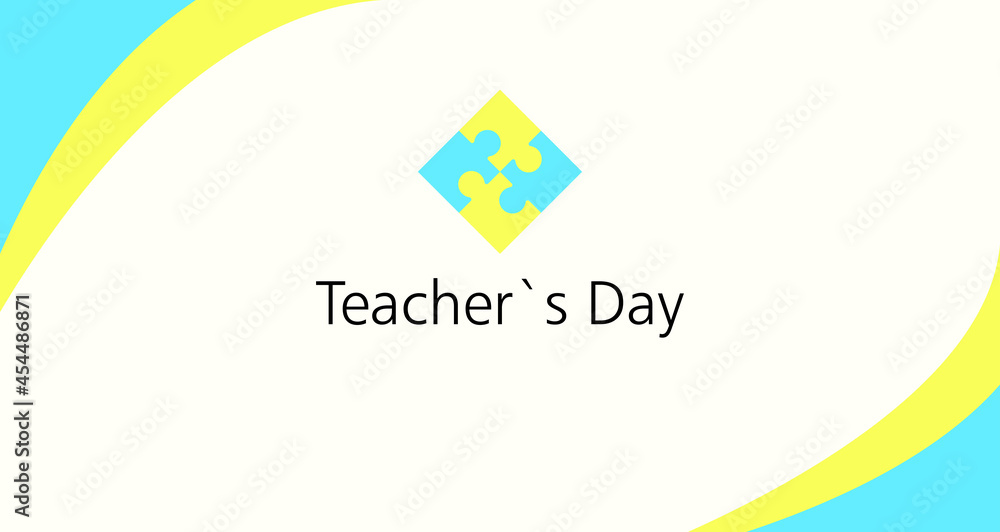 Teacher's Day! Congratulatory poster. The image of a mosaic symbolizing the acquisition of knowledge at school. Bright autumn colors Teacher's Day! Congratulatory poster. The image of a mosaic symbolizing the acquisition of knowledge at school. Bright autumn colors