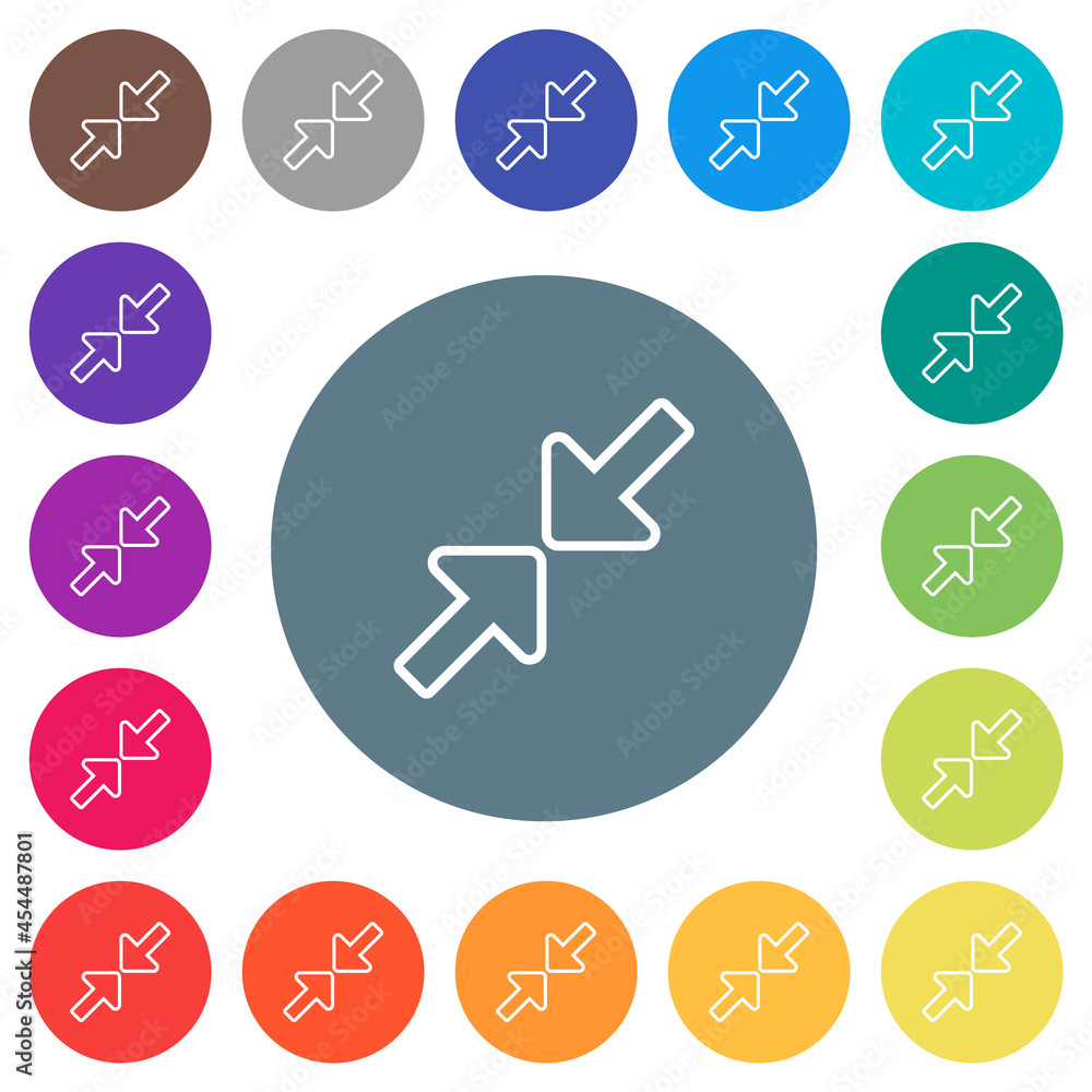 Resize small outline flat white icons on round color backgrounds Resize small outline flat white icons on round color backgrounds