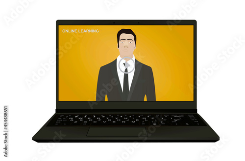 Online learning concept. vector illustration