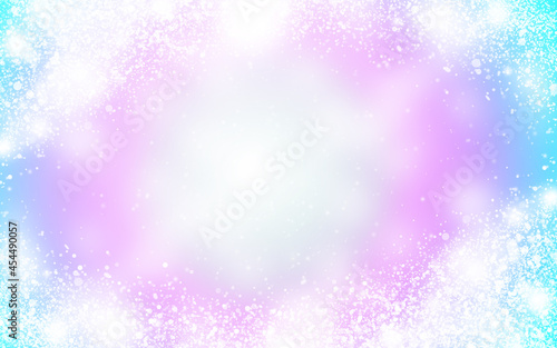 Pastel color sparkle rays glitter lights with bokeh elegant lens flare abstract background. Dust sparks background.
