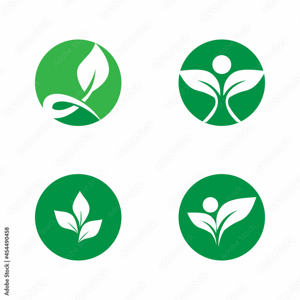 Leaf icon Vector Illustration design Logo template Leaf icon Vector Illustration design Logo template