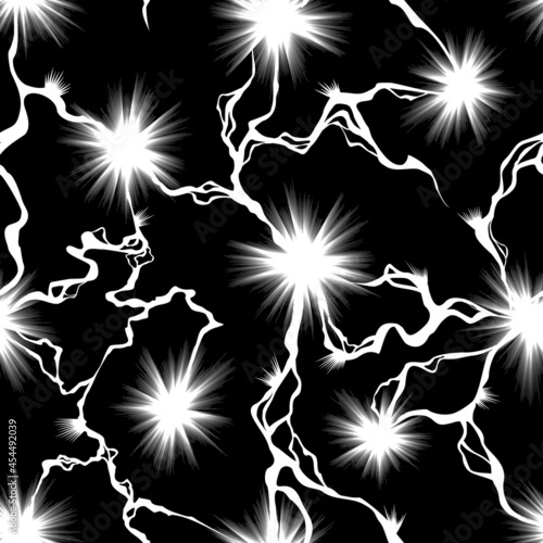 Electric lighting effect manga screentone, seamless pattern