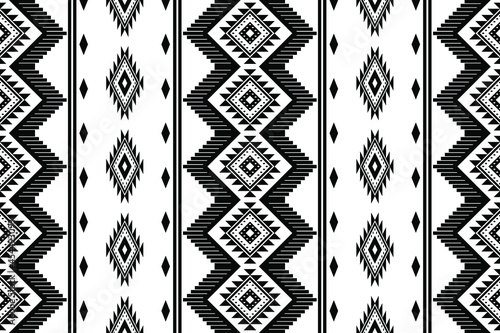 Geometric ethnic oriental seamless pattern traditional Design for background,carpet,wallpaper.clothing,wrapping,Batik fabric,Vector illustration.embroidery style - Sadu, sadou, sadow or sado

