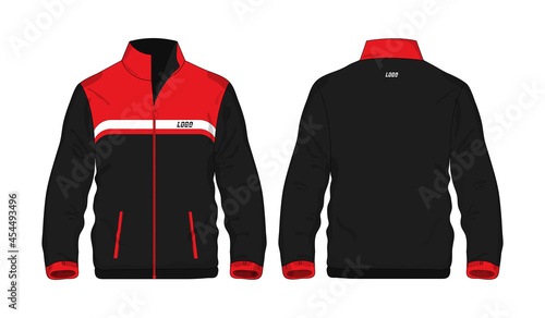Sport Jacket Red and black template shirt for design on white background. Vector illustration eps 10.
