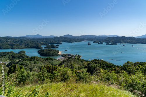 View for sea over the Mountain in Saga prefecture, JAPAN.