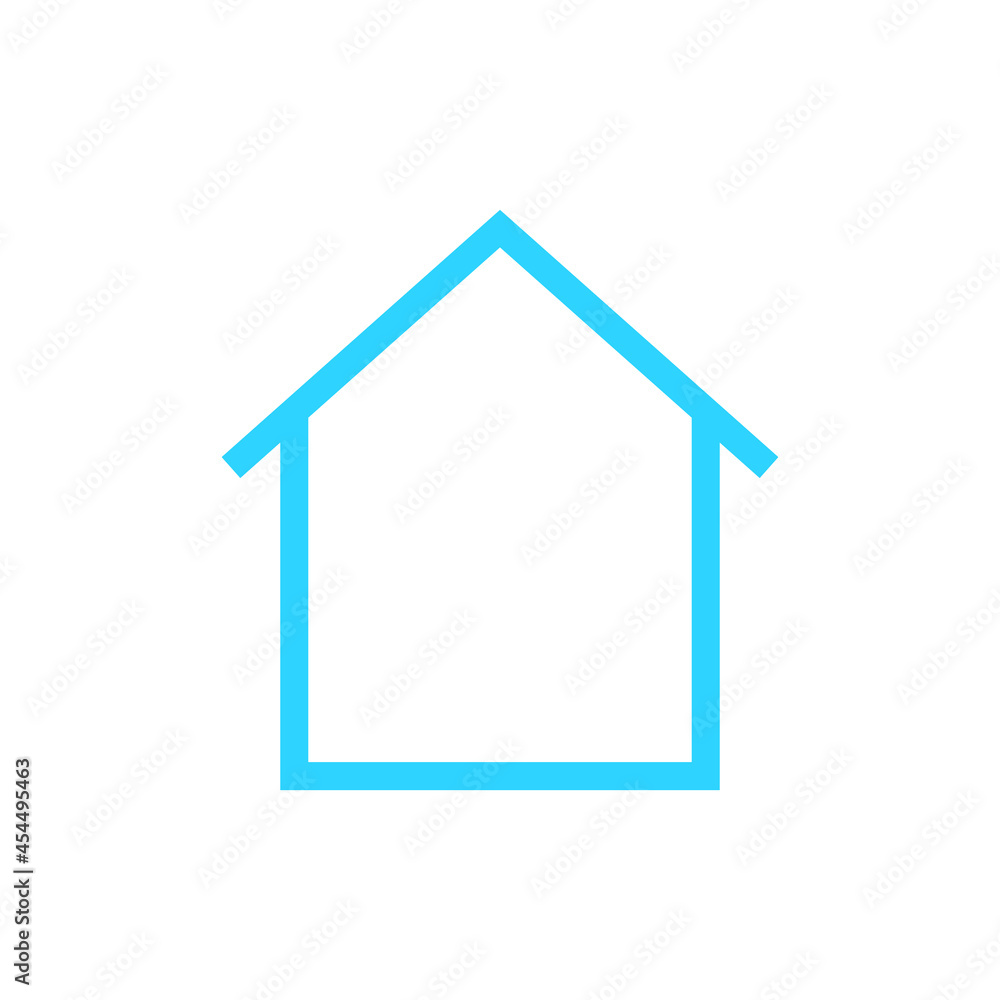 Home blue web Icon Isolated on White Background Home blue web Icon Isolated on White Background