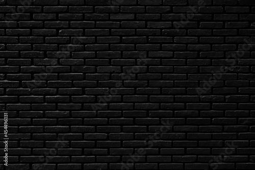 Abstact, black brick wall for background