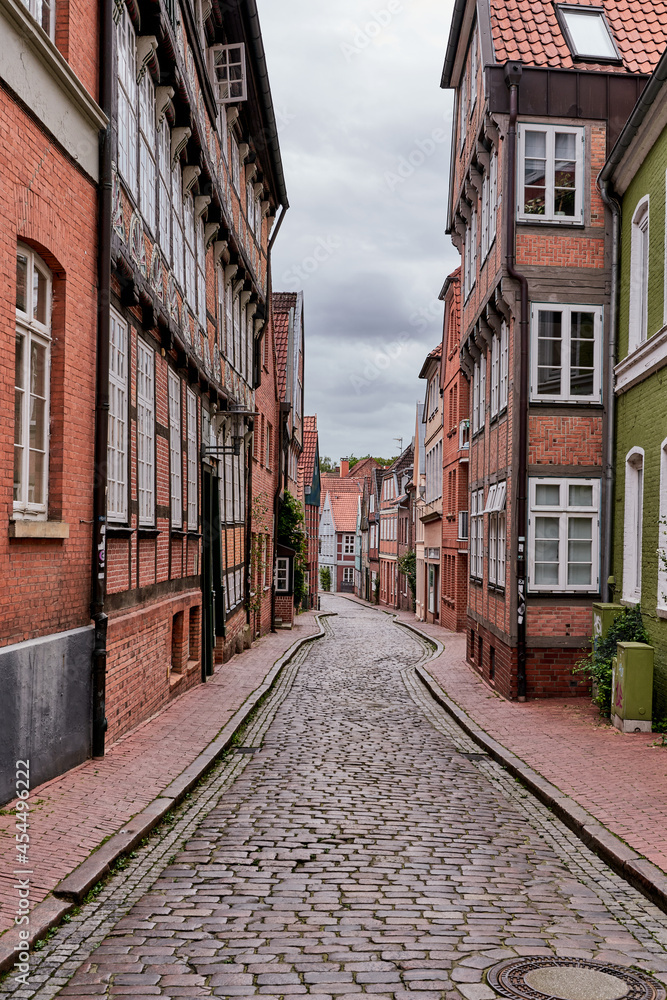 Stade, worth seeing old side street with half-timbered houses