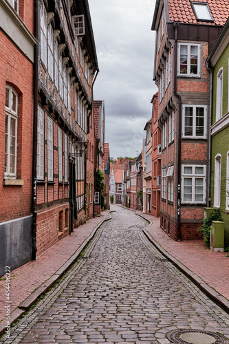 Stade, worth seeing old side street with half-timbered houses