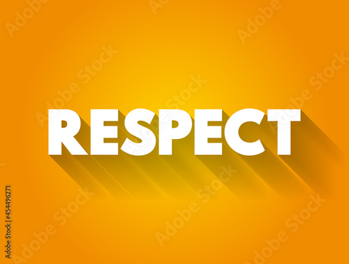 Respect text quote, concept background
