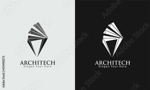 line triangle vector pattern architech logo