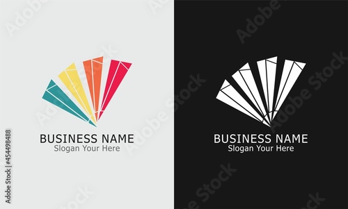 line vector pattern business background fan logo