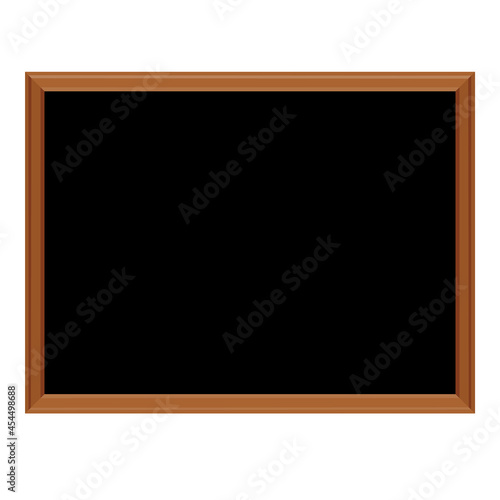 Chalkboard. Black blackboard in wooden frame isolated on white background.
