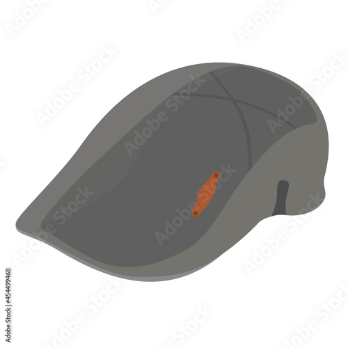Flat peaky scally cap isolated on white background