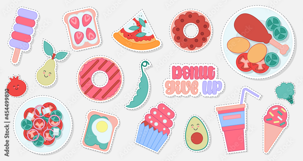 Collection of food sticker
