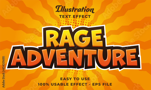 editable rage adventure vector text effect with modern style 