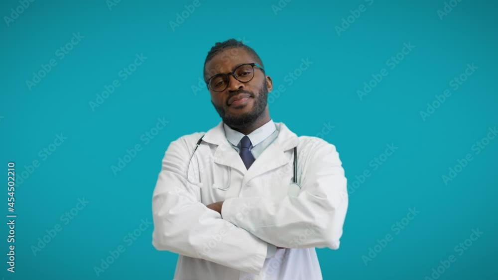 Confident doctor with stethoscope crossing arms, professional medical worker Confident doctor with stethoscope crossing arms, professional medical worker