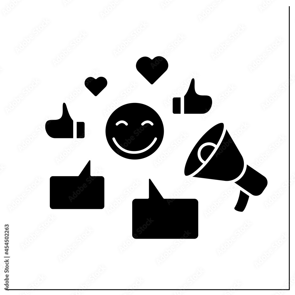 Influencer glyph icon.Writing posts on web sites.Communication with followers. Influence on audiences. Content for subscribers. Blogging.Filled flat sign. Isolated silhouette vector illustration Influencer glyph icon.Writing posts on web sites.Communication with followers. Influence on audiences. Content for subscribers. Blogging.Filled flat sign. Isolated silhouette vector illustration