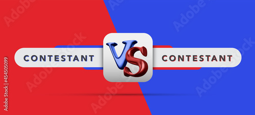 Modern versus battle background. Competitions between contestants, fighters or teams. Vector illustration