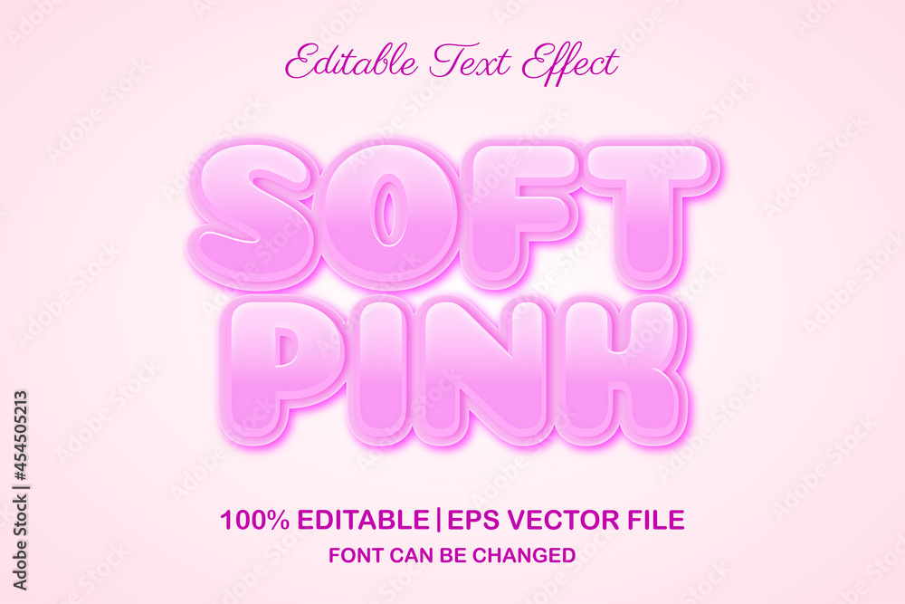 soft pink 3d editable text effect soft pink 3d editable text effect