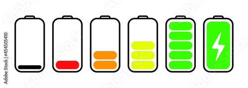 vector illustration of a battery set, suitable for use on the web, mobile applications, etc.