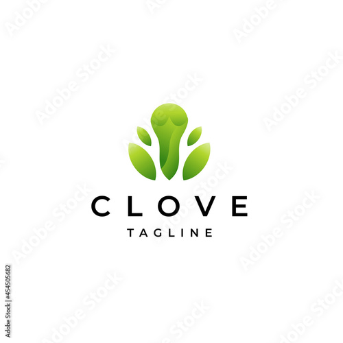 clove logo icon design template flat vector illustration
