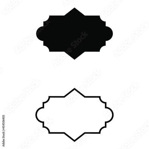 Frame vector icon set. Tag illustration sign collection. label symbol.