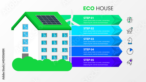 Infographic design template. Creative concept with 5 steps