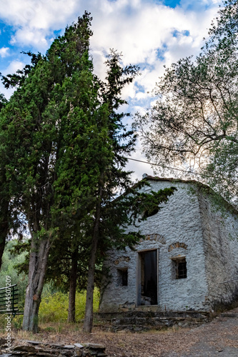 Old destroyed church on italian hill