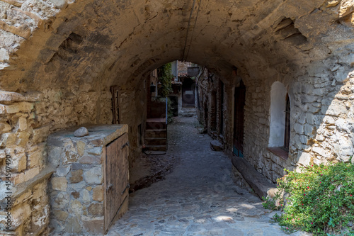 Old streets in meditteranean town  Half-Destroyed