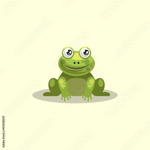 Cartoon Frog vector illustration, isolated on background