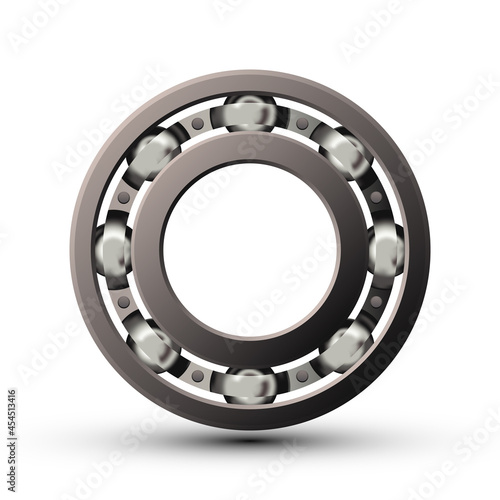 Vector illustration of metal bearing on a plain backgrounds