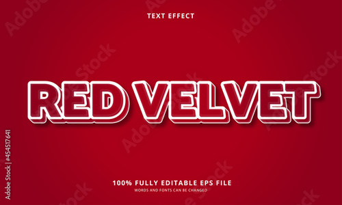 Red Velvet text style - Editable text effect