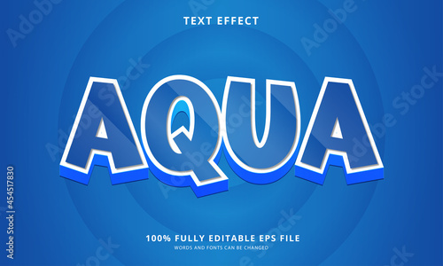 Aqua text style - Editable text effect