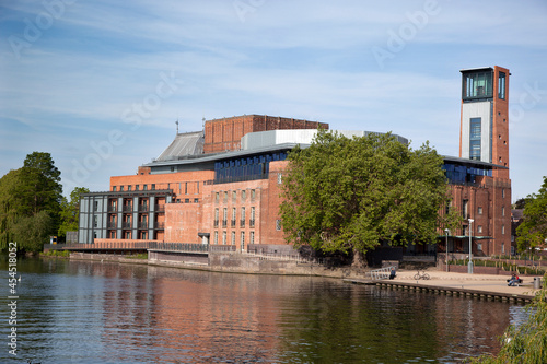 STRATFORD-UPON-AVON - MAY 22: The newly refurbished and reopened Royal Shakespeare theatre in Stratford, UK. The Royal Shakespeare Company is celebrating 50th Anniversary in 2011. 22 May 2011 photo