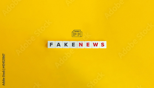 Fake News Banner and Conceptual Image. Minimal aesthetics.