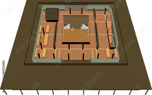 3D illustration of building project