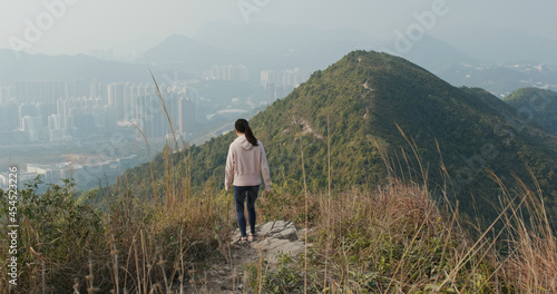 Woman walk on the mountain