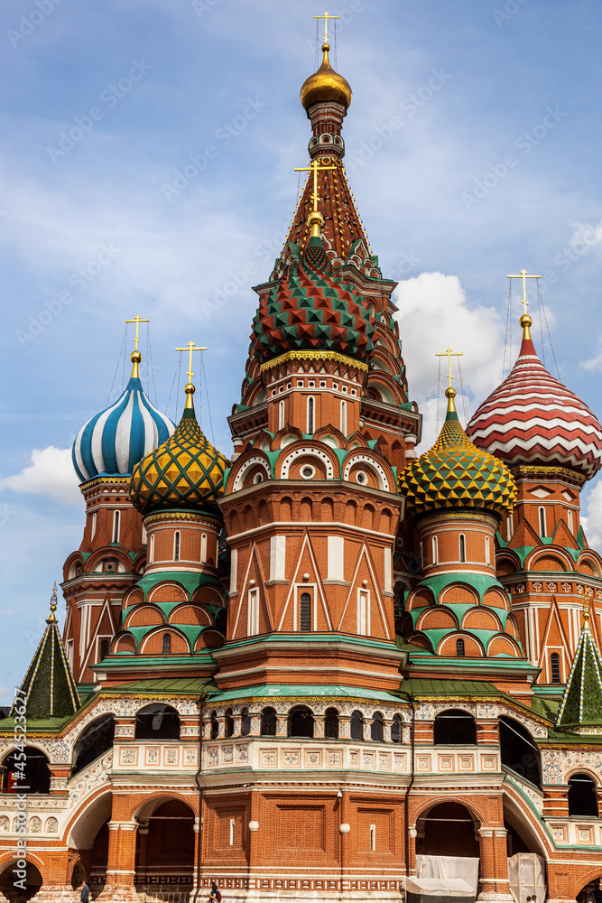 view of St. Basil's Cathedral from Vasilievsky descent