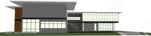 3D illustration of building project