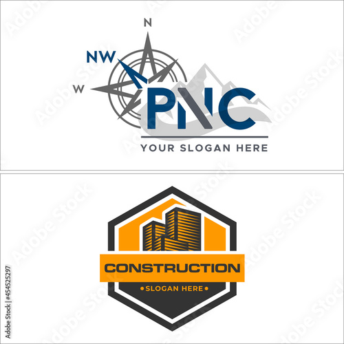 Construction building mountain adventure logo design © LogoBuzzing